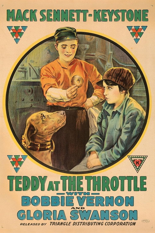 Movie poster for Teddy at the Throttle (1917)