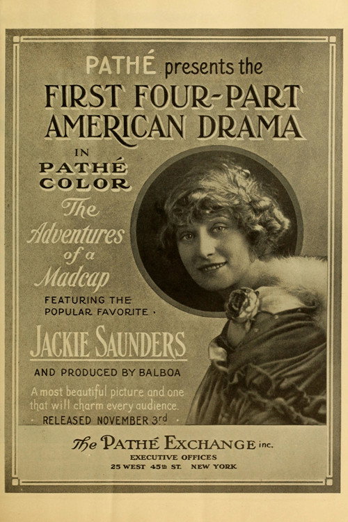 Movie poster for The Adventures of a Madcap (1915)