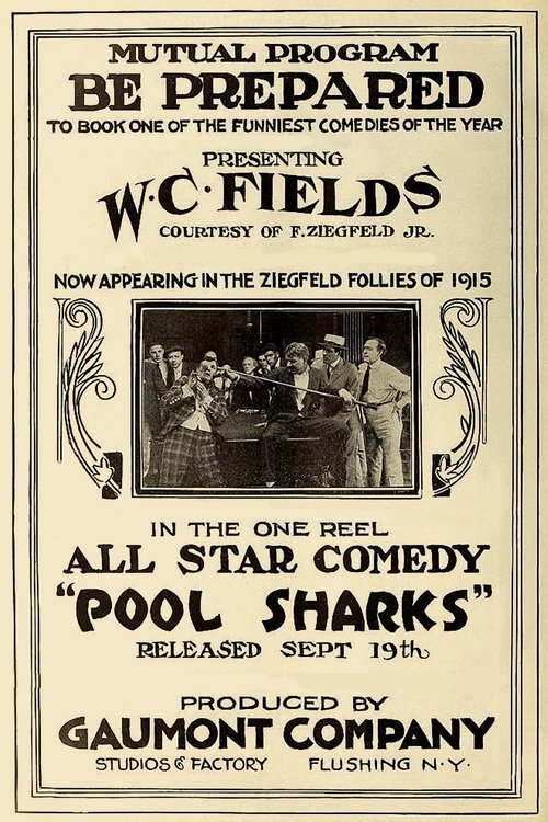 Movie poster for Pool Sharks (1915)