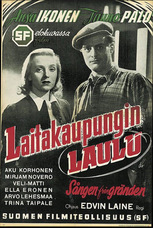 Movie poster for Laitakaupungin laulu (1948)