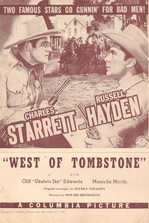 Movie poster for West of Tombstone (1942)