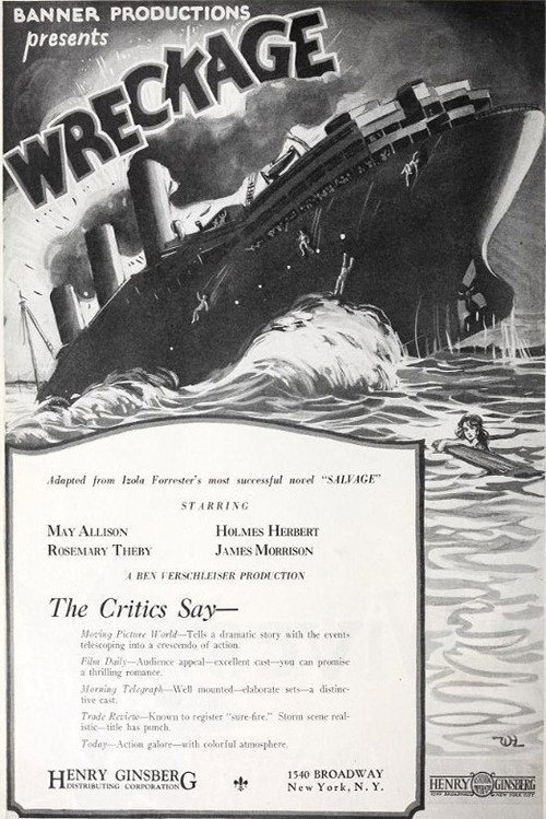 Movie poster for Wreckage (1925)