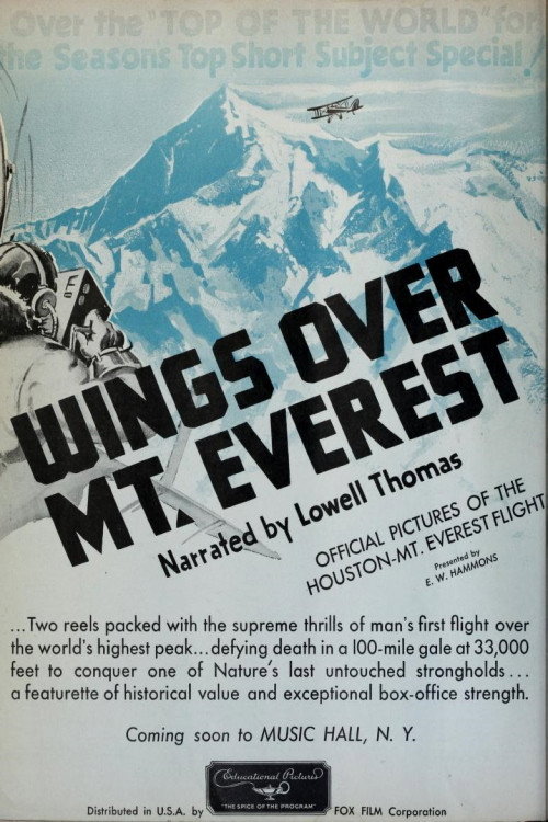Movie poster for Wings Over Everest (1934)