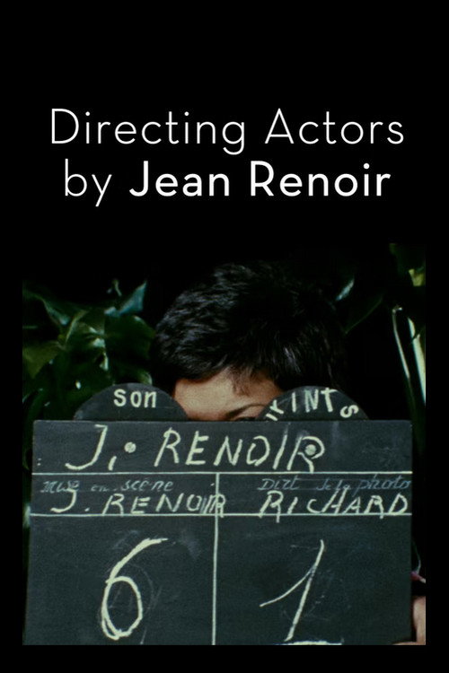Movie poster for Directing Actors by Jean Renoir (1969)