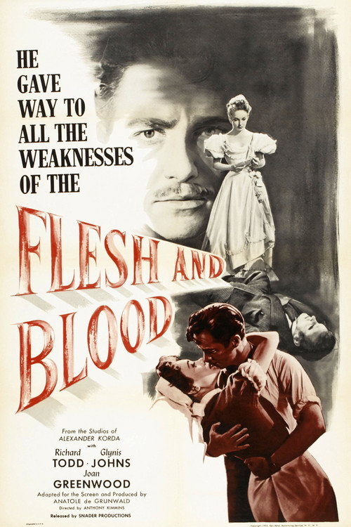 Movie poster for Flesh and Blood (1951)