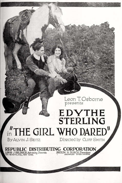 Movie poster for The Girl Who Dared (1920)