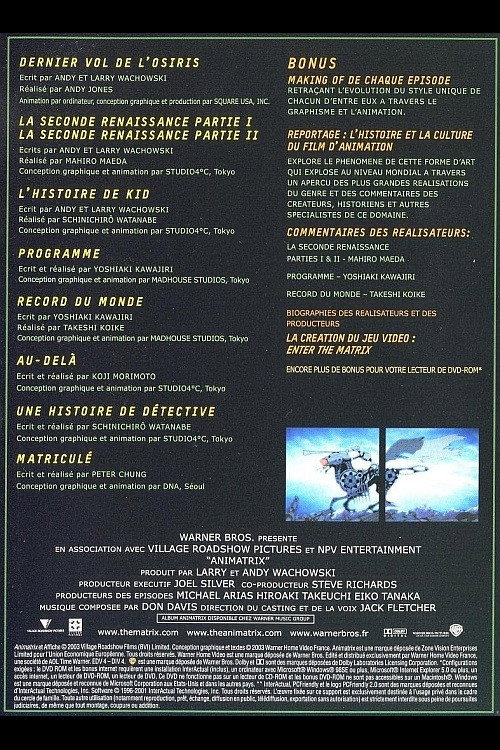Movie poster for Executions: The Making of 'The Animatrix' (2003)