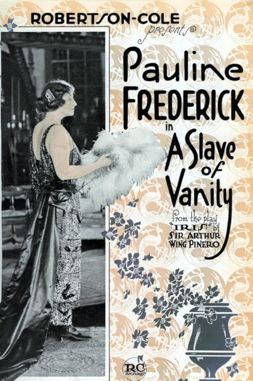 Movie poster for A Slave of Vanity (1920)
