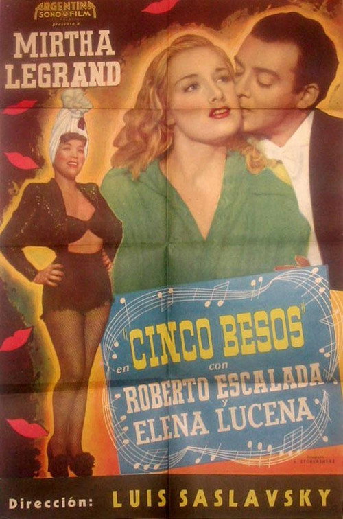 Movie poster for Cinco besos (1946)