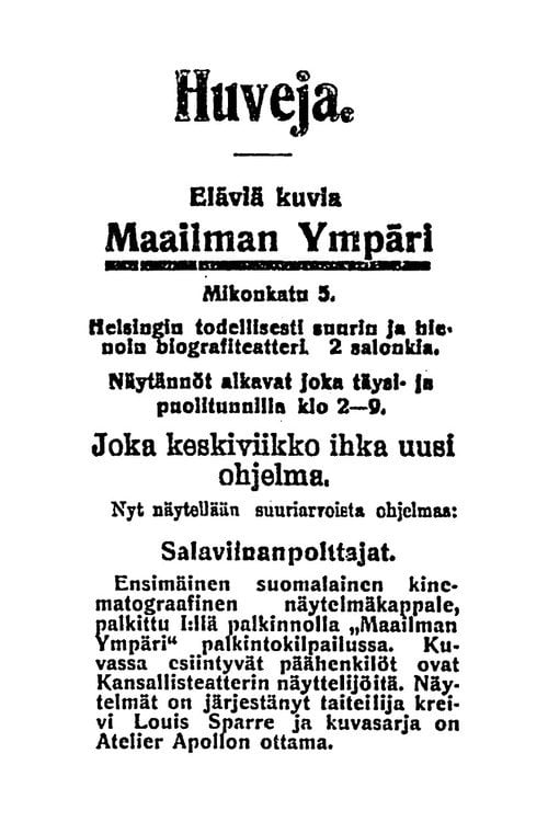 Movie poster for Salaviinanpolttajat (1907)
