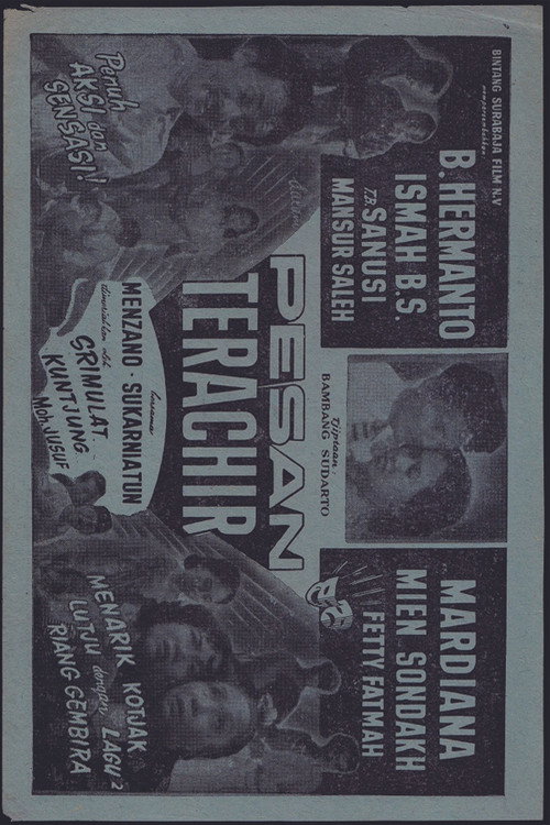 Movie poster for Pesan Terachir (1956)