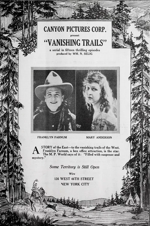 Movie poster for Vanishing Trails (1920)