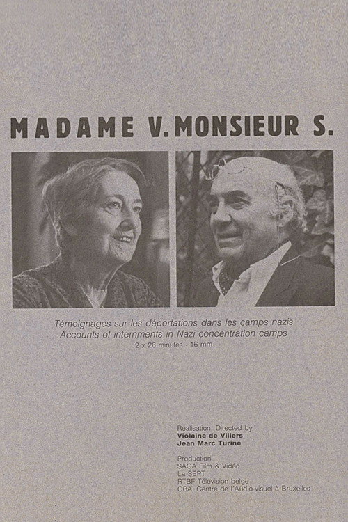 Movie poster for Madame V. Monsieur S. (1989)