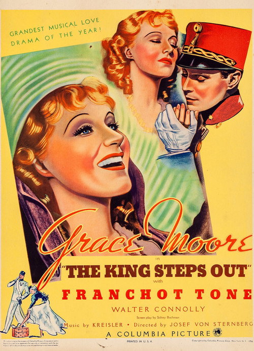 Movie poster for The King Steps Out (1936)