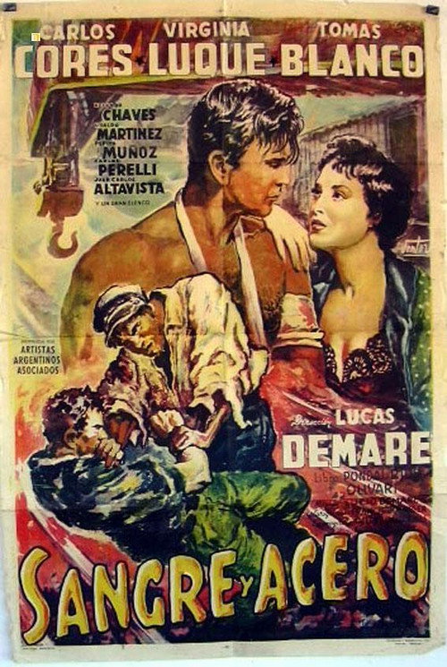Movie poster for Sangre y acero (1956)