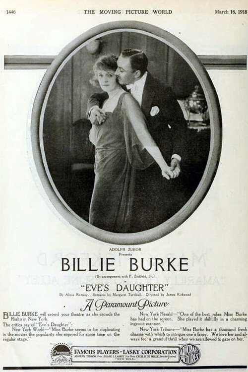 Movie poster for Eve's Daughter (1918)