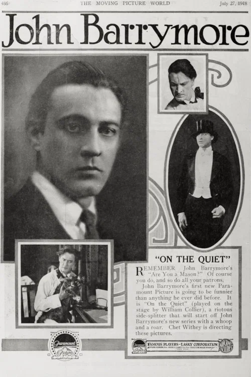 Movie poster for On the Quiet (1918)
