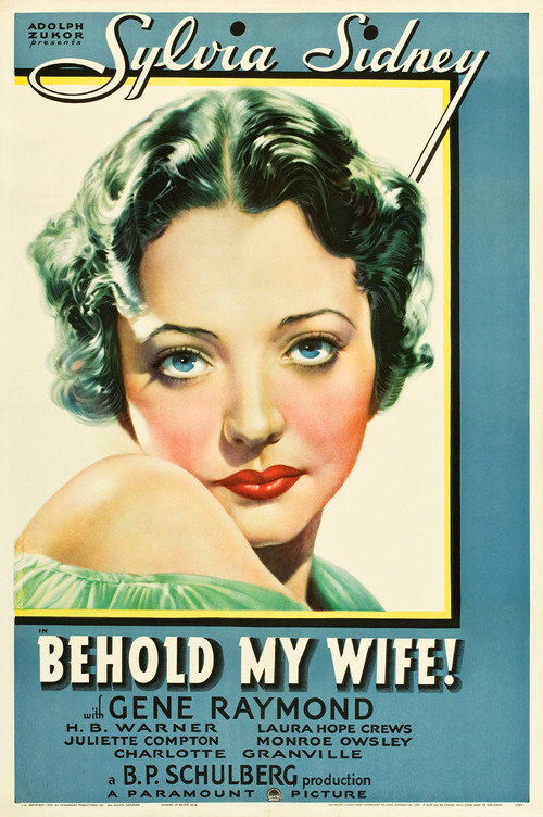 Movie poster for Behold My Wife! (1934)