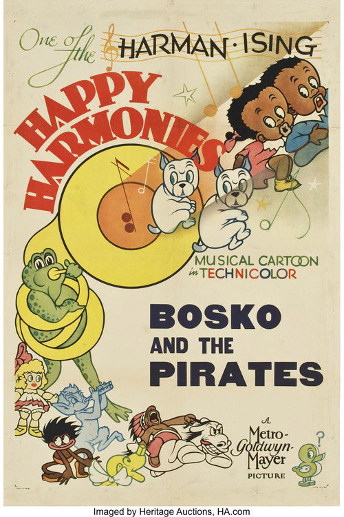 Movie poster for Little Ol' Bosko and the Pirates (1937)