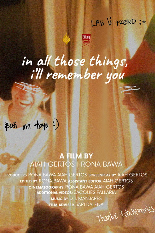 Movie poster for In All Those Things I'll Remember You