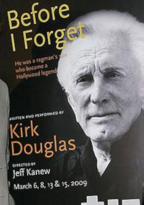 Movie poster for Kirk Douglas: Before I Forget (2009)