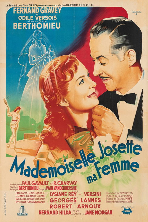 Movie poster for Mademoiselle Josette, ma femme (1950)