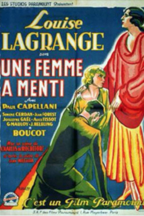 Movie poster for Une femme a menti (1930)