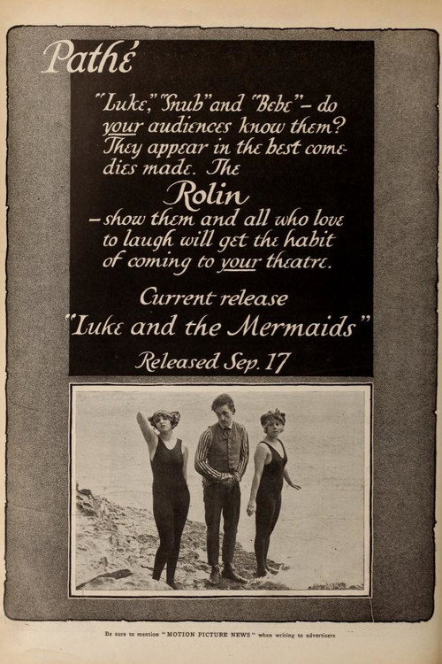 Movie poster for Luke and the Mermaids (1916)
