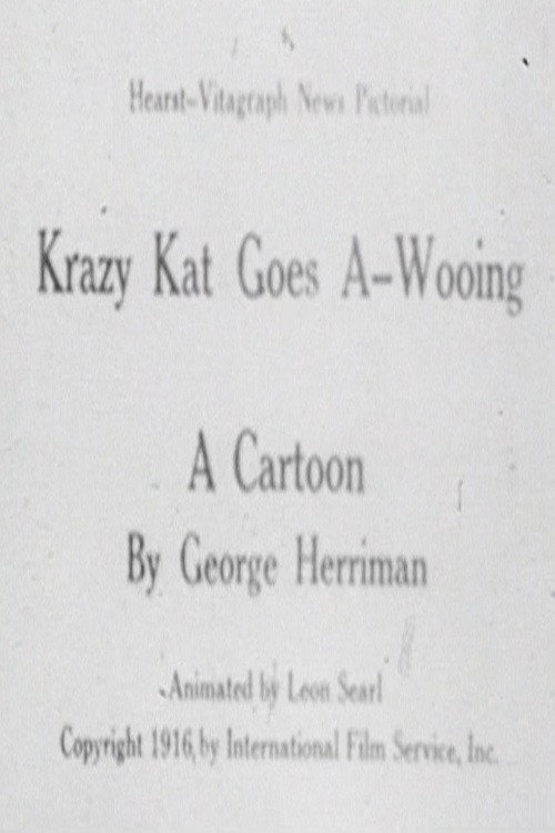 Movie poster for Krazy Kat Goes A-Wooing (1916)