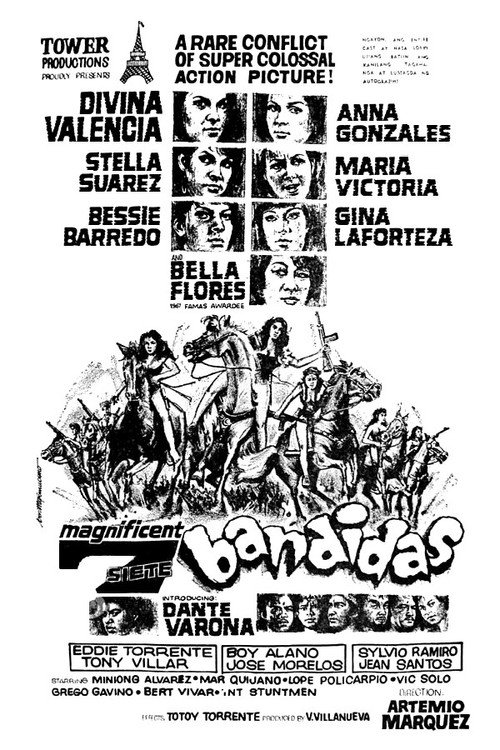 Movie poster for Magnificent Siete Bandidas (1968)