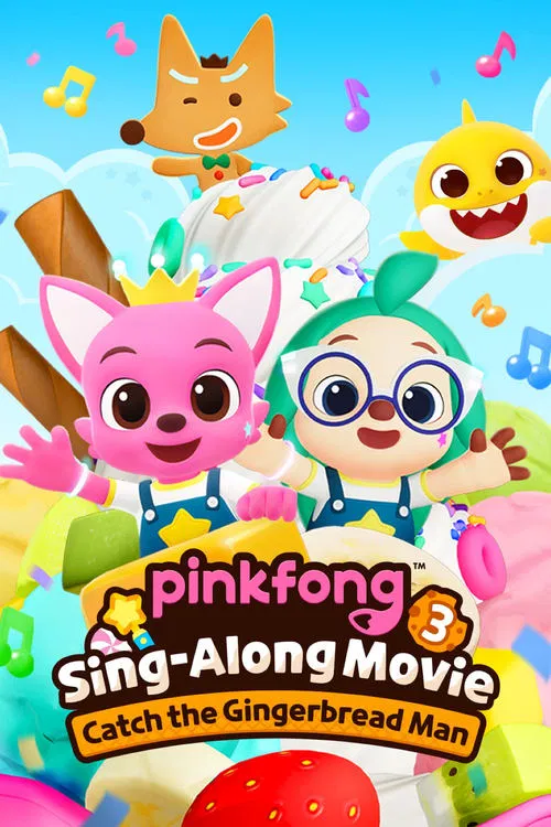 Movie poster for Pinkfong Sing-Along Movie 3: Catch the Gingerbread Man (2023)