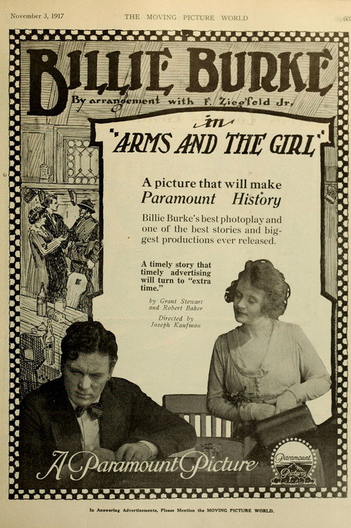 Movie poster for Arms and the Girl (1917)
