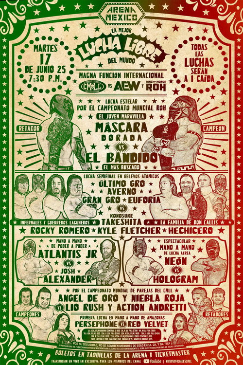 Movie poster for CMLL Martes Populares - CMLL vs. AEW/ROH (2025)