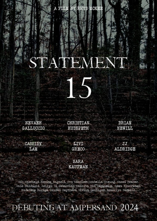 Movie poster for Statement 15 (2024)