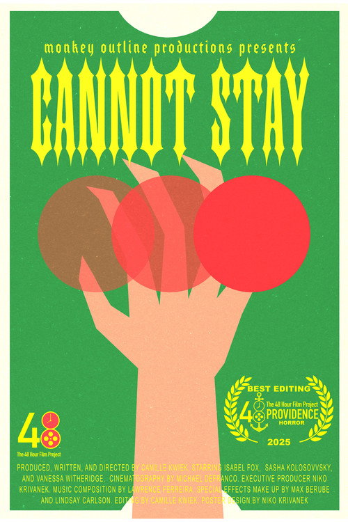 Movie poster for Cannot Stay (2025)