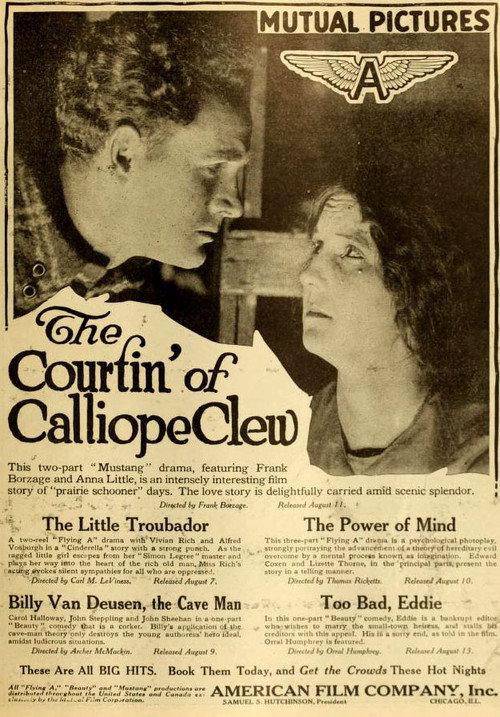 Movie poster for The Courtin' of Calliope Clew (1916)