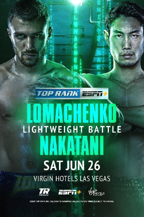 Movie poster for Vasyl Lomachenko vs. Masayoshi Nakatani (2021)