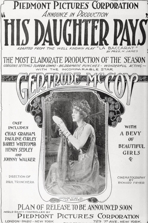 Movie poster for His Daughter Pays (1918)