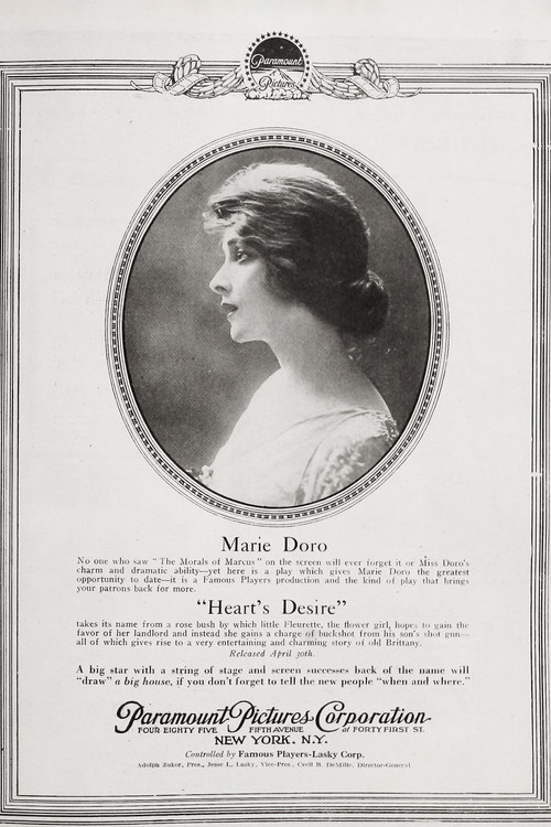 Movie poster for Heart's Desire (1917)