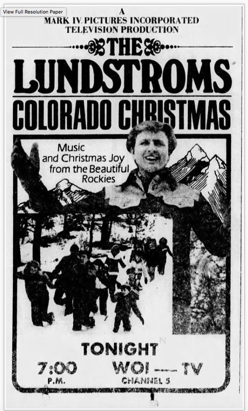 Movie poster for The Lundstroms: Colorado Christmas (1978)
