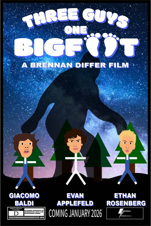 Movie poster for Three Guys, One Bigfoot (2026)
