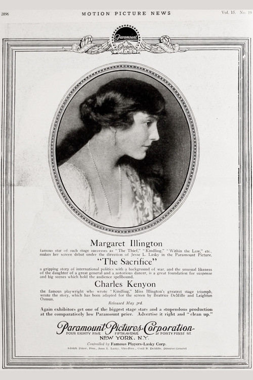 Movie poster for The Sacrifice (1917)