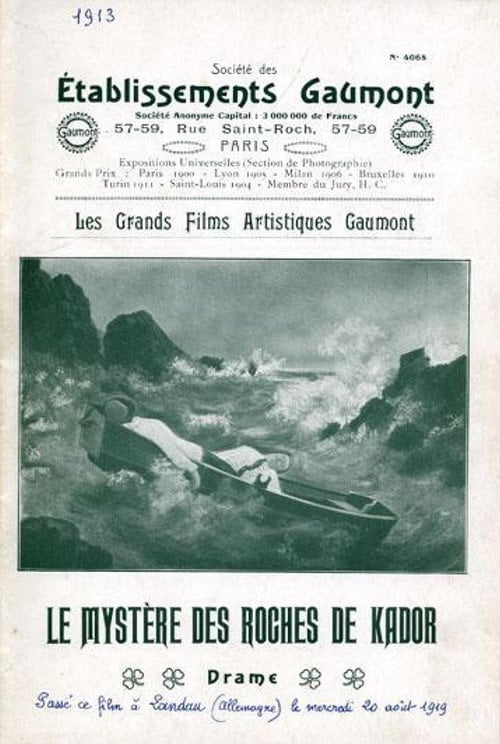 Movie poster for The Mystery of the Rocks of Kador (1912)