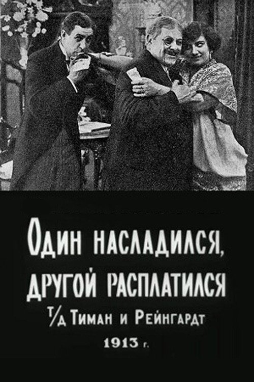 Movie poster for One Enjoyed, the Other Paid (1913)