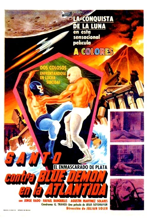 Movie poster for Santo vs. Blue Demon in Atlantis (1970)