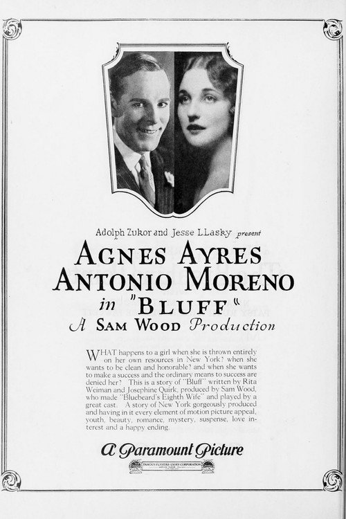 Movie poster for Bluff (1924)