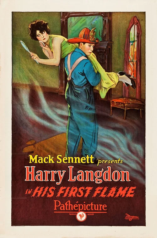 Movie poster for His First Flame (1927)