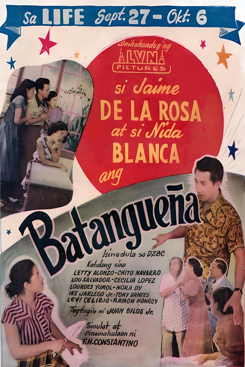 Movie poster for Batangueña (1953)