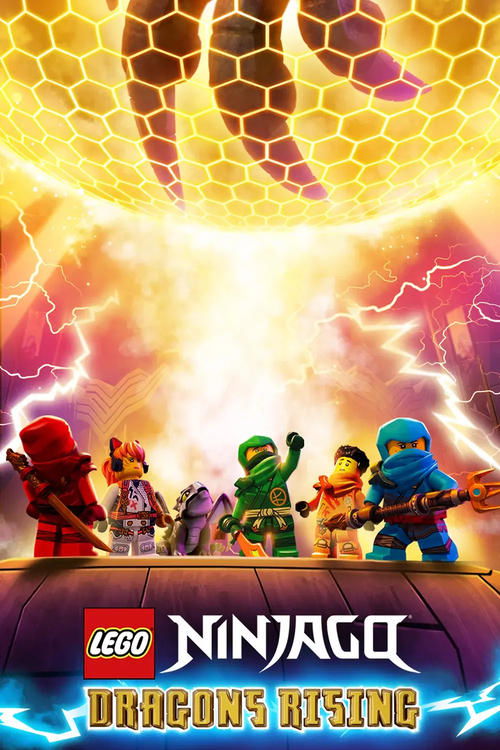 Series poster for LEGO Ninjago: Dragons Rising (2023)