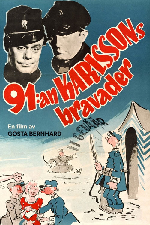 Movie poster for 91:an Karlssons bravader (1951)